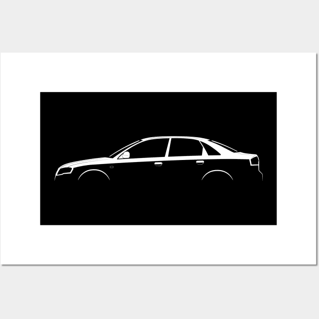 Audi A4 (B7) Silhouette Wall Art by Car-Silhouettes